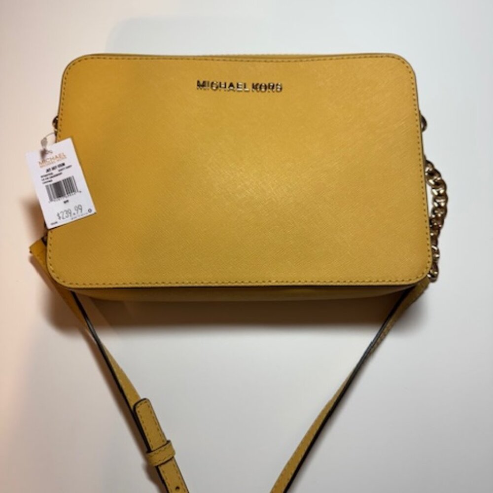 Michael Kors Large Jet Set Crossbody - Yellow